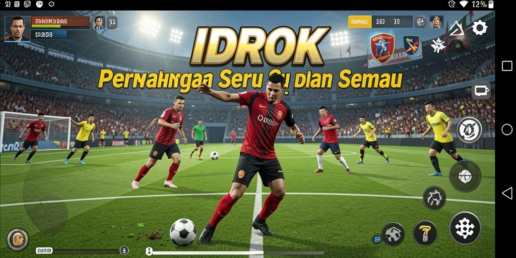 Tangkapan layar utama IDROK menunjukkan pertandingan mendebarkan dengan grafis yang mengagumkan.