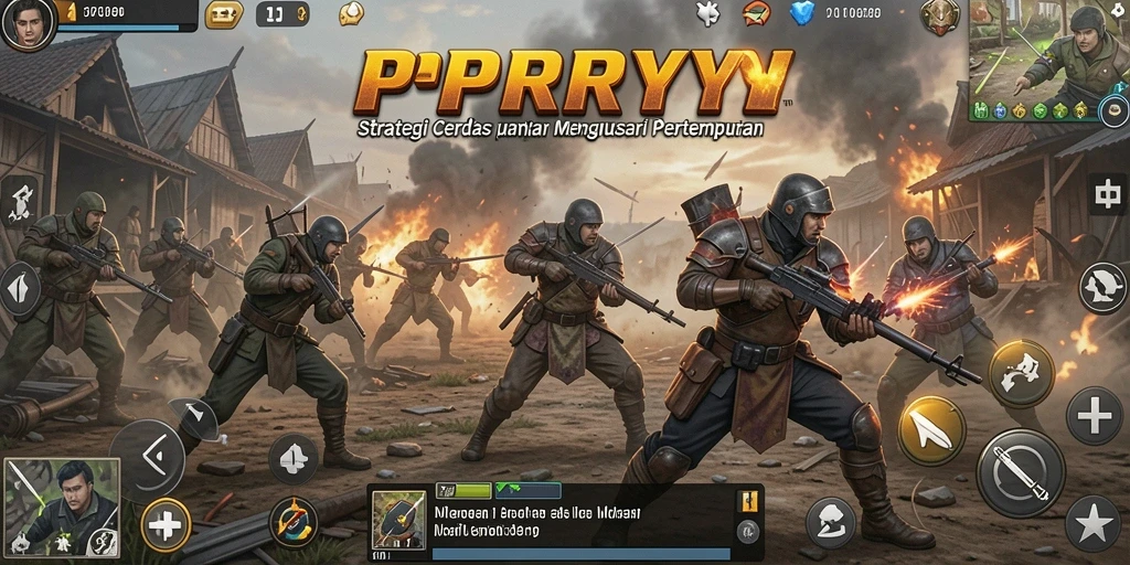 Tampilan gameplay PPRRYY dengan grafis yang menarik dan taktik mendebarkan.