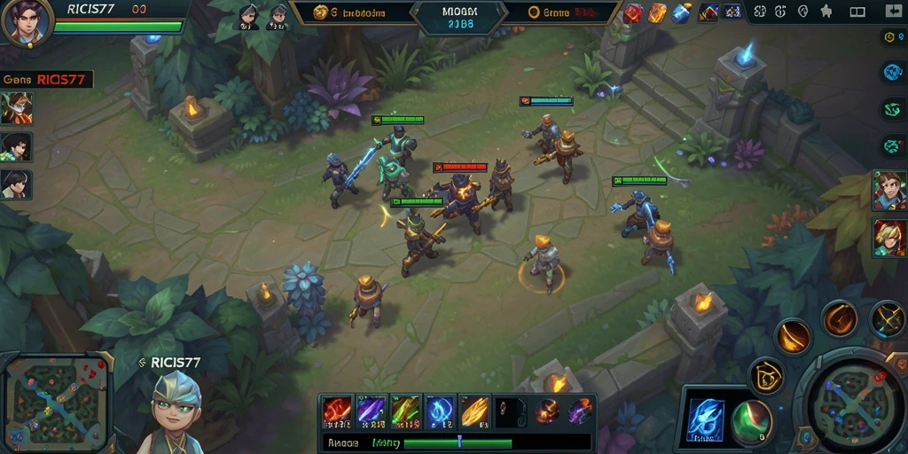 Tampilan gameplay RICIS77 yang penuh aksi dan strategi.