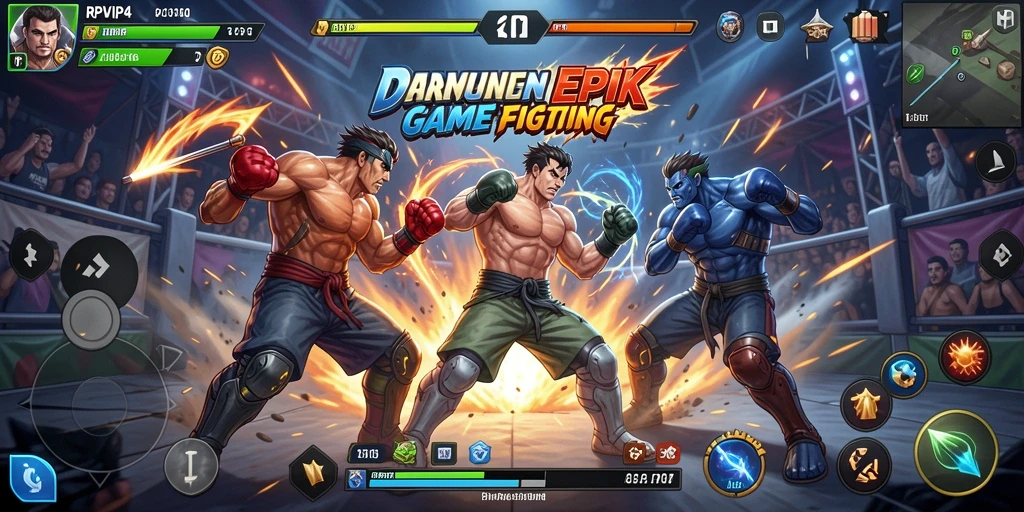 Tampilan gameplay seru dalam pertarungan RPVIP4.