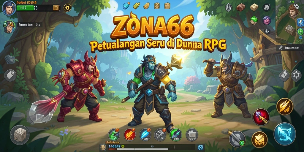 Tampilan gameplay ZONA66 yang seru dan menantang di dunia RPG.